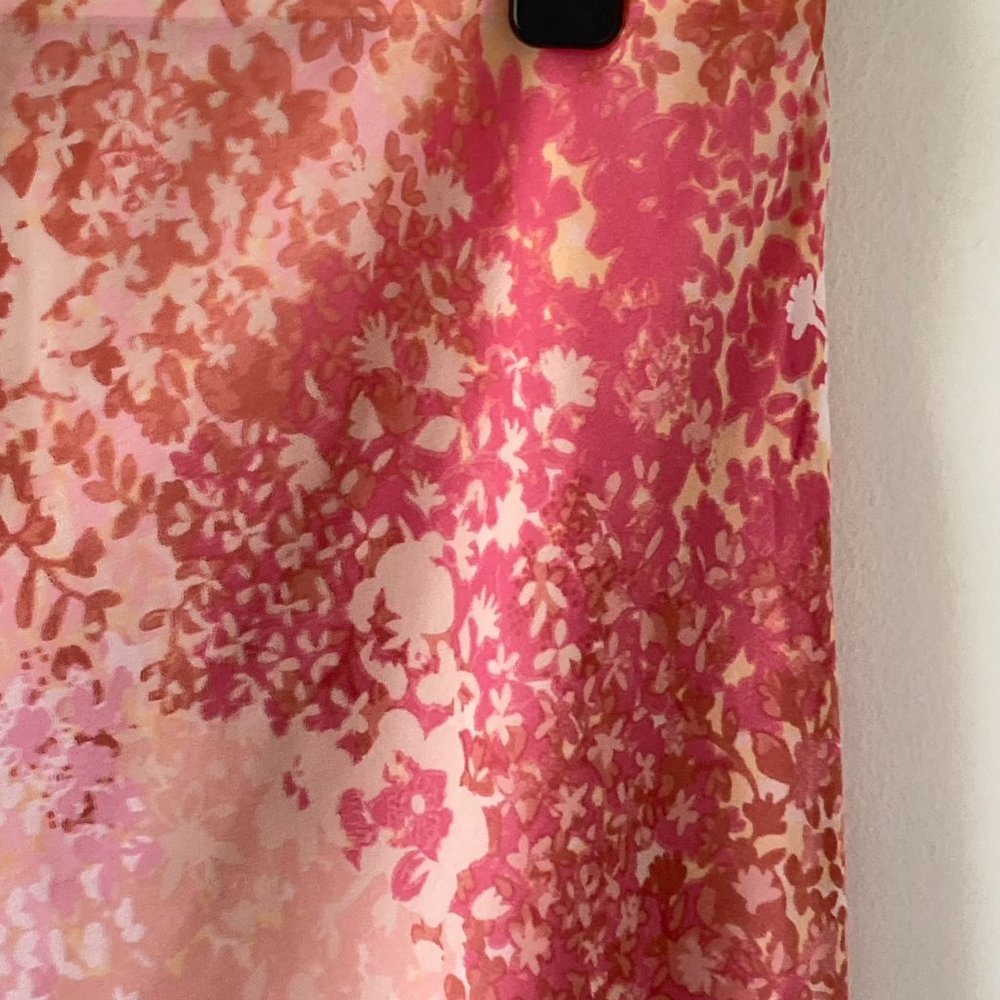 BNWT BonMarché Women's Pink Voile Chiffon Floral Skirt UK Size 16 - Picture 5 of 11